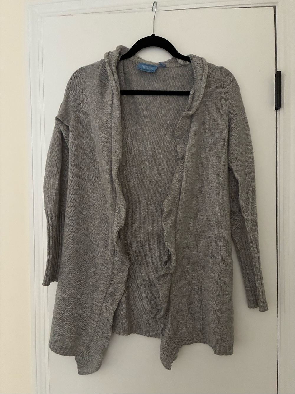Simply Vera Vera Wang Gray Open-Front Cardigan